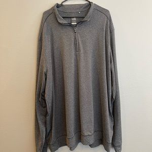 Cutter & Buck Stretch Pullover in Striped Heather Gray - Excellent Condition